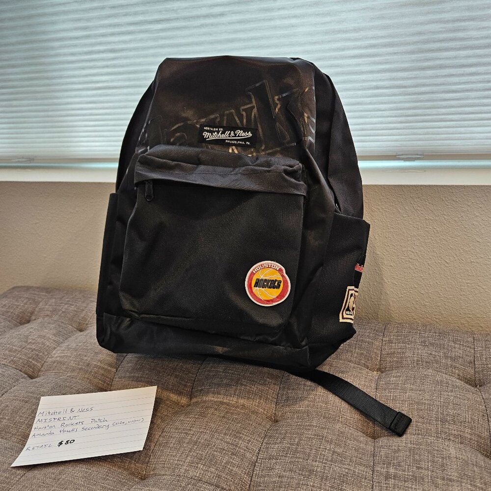 Mitchell & Ness NBA Backpack - RARE MISPRINT (Hawks/Rockets)